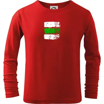Turistická značka - zelená - Triko dětské Long Sleeve - 158 cm/12 let ( Červená )