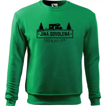 Chlapecké tričko Trochu jiná dovolená obytňák - Mikina Essential dětská - 146 cm/10 let ( Středně zelená )