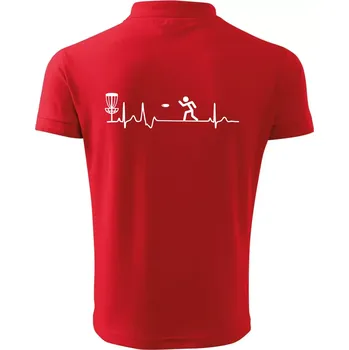 Pánská košile EKG disc golf - Polokošile pánská Pique Polo 203 - XL ( Červená )