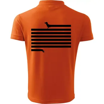 Pánská košile Jezevčík dlouhý - Polokošile pánská Pique Polo 203 - 5XL ( Oranžová )