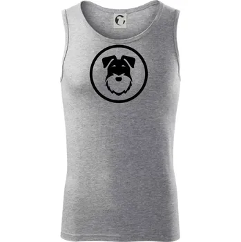 Knírač v kolečku velký - Tílko pánské Core - L ( Tmavě šedý melír )