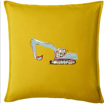 Polštář Bagr vintage - Polštář 50x50 - 50x50 - Pouze potah ( Žlutá )