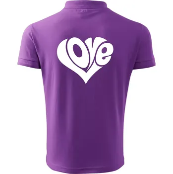 Love nápis jednoduchý - Polokošile pánská Pique Polo 203 - 5XL ( Fialová )