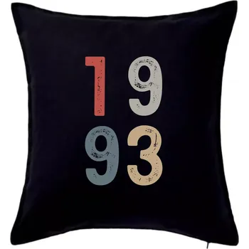 Polštář Vintage číslice 1993 - Polštář 50x50 - 50x50 - Pouze potah ( Černá )