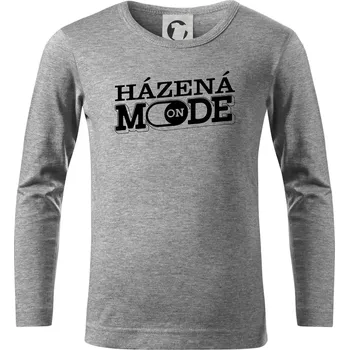 Chlapecké tričko Házená mode - Triko dětské Long Sleeve - 122 cm/6 let ( Tmavě šedý melír )