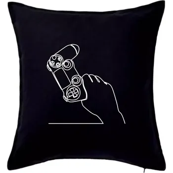 Polštář Herní ovladač jedním tahem - Polštář 50x50 - 50x50 - Pouze potah ( Černá )