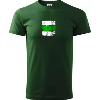 Turistická značka - zelená - Triko extra velké (5-8XL) - 6XL ( Lahvově zelená )