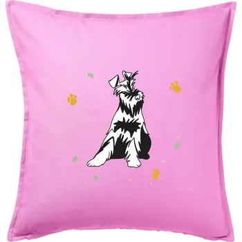 Polštář Knírač sedící - Polštář 50x50 - 50x50 - Pouze potah ( Růžová )