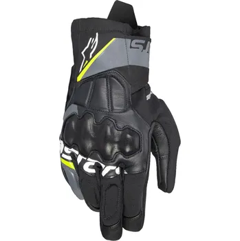 Moto rukavice Rukavice na motorku Alpinestars Corozal 3 Drystar černo-šedo-fluo žluté L