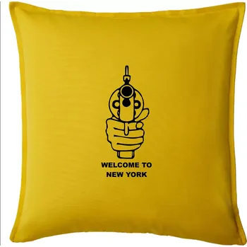 Polštář Welcome to NYC - Polštář 50x50 - 50x50 - Pouze potah ( Žlutá )