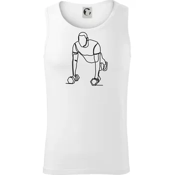 Trenér fitness jedním tahem - Tílko pánské Core - L ( Bílá )
