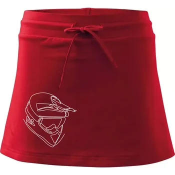 Dámská sukně Helma, přilba jednim tahem - Sportovní sukně - two in one - M ( Červená )