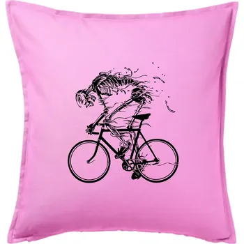 Polštář Cyklo kostra - Polštář 50x50 - 50x50 - Pouze potah ( Růžová )