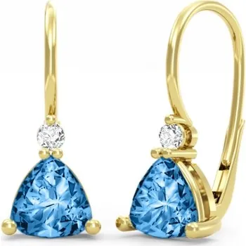 Náušnice Couple, Originální náušnice Karin, žluté zlato se zirkony, 585-66-3-0407.0Z00.0.00.103.08