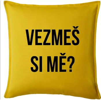 Polštář Zásnuby - Polštář 50x50 - 50x50 - Pouze potah ( Žlutá )