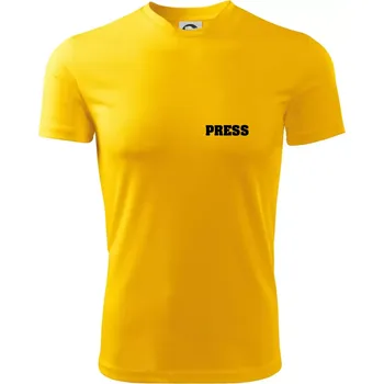 Chlapecké tričko Novinář nápis - Press - Dětské triko sportovní (dresovina) - 158 cm/12 let ( Žlutá )