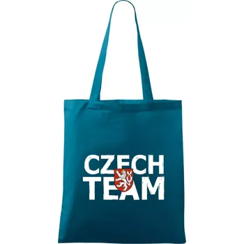 Czech team - Český lev - Taška bavlněná - 42 x 38 cm ( Petrolejová )
