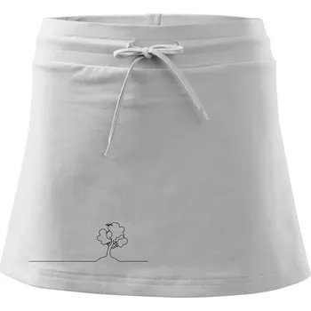 Dámská sukně Strom s ptáčkem linka - Sportovní sukně - two in one - XS ( Bílá )
