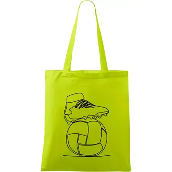 Fotbalový míč kopačka jedním tahem - Taška bavlněná - 42 x 38 cm ( Limetková )