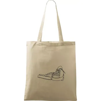 Nákupní taška Boty jedním tahem - Taška bavlněná - 42 x 38 cm ( Naturální )