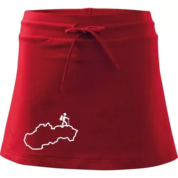 Dámská sukně Slovenský turista - Sportovní sukně - two in one - XS ( Červená )