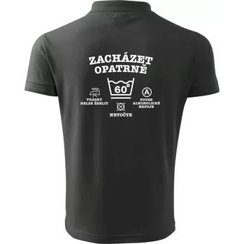 Pánská košile Zacházet opatrně 60 - Polokošile pánská Pique Polo 203 - 5XL ( Tmavá břidlice (šedá se zeleným nádechem) )