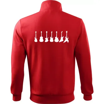 Pánská mikina Kytary v řadě - Mikina bez kapuce Adventure - XL ( Červená )