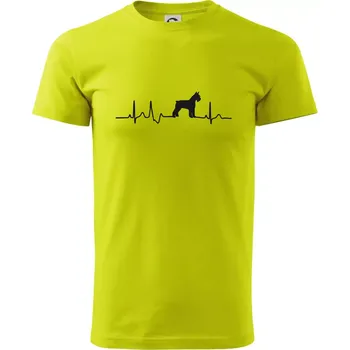 Ekg knírač tělo - Klasické pánské triko vyšší gramáže - L ( Limetková )