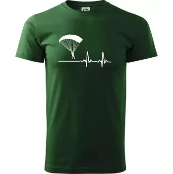 Pánské tričko Paragliding EKG - Triko extra velké (5-8XL) - 6XL ( Lahvově zelená )