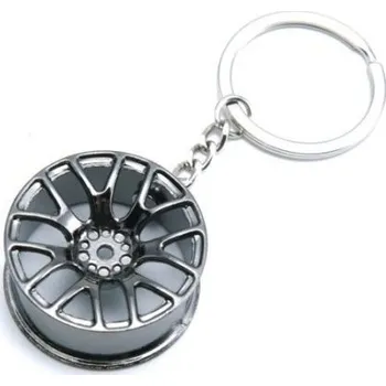 Přívešek na klíče - alu kolo černé