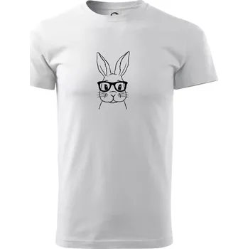 Králík s brýlemi - Triko extra velké (5-8XL) - 8XL ( Bílá )
