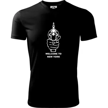 Chlapecké tričko Welcome to NYC - Dětské triko sportovní (dresovina) - 146 cm/10 let ( Černá )