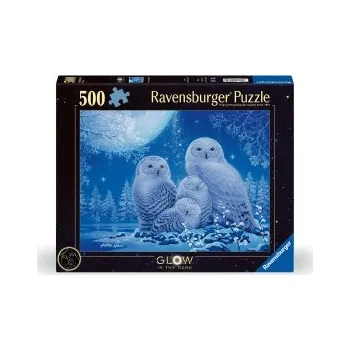 Puzzle Ravensburger Puzzle 12000479 - Eulen im Mondschein - 500 Teile Puzzle für Erwachsene und Kinder ab 10 Jahren Leuchtpuzzle, Leuchtet im Dunkeln (Hra)