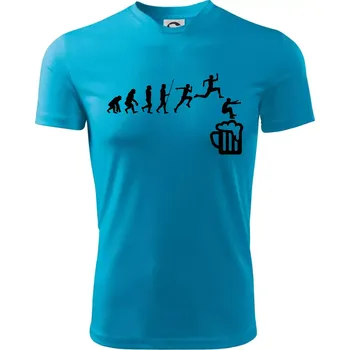 Evoluce pivo skok - Dětské triko sportovní (dresovina) - 158 cm/12 let ( Světlý tyrkys )