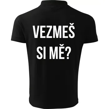 Pánská košile Zásnuby - Polokošile pánská Pique Polo 203 - 2XL ( Černá )