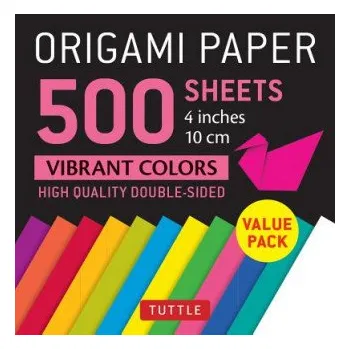 Cizojazyčná kniha Origami Paper 500 sheets Vibrant Colors 4 (10 cm) (Tuttle Publishing)(List)