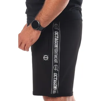 Pánské kraťasy Pánské bavlněné šortky Octagon Stripe black velikost: XL