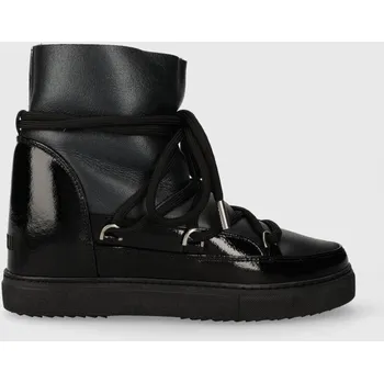 Dámská zimní obuv Kožené sněhule Inuikii Gloss Wedge černá barva, 1001.004.0051.000 75203.007.Black 99X, EUR 37