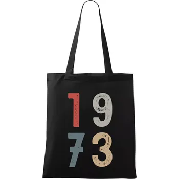 Vintage číslice 1973 - Taška bavlněná - 42 x 38 cm ( Černá )