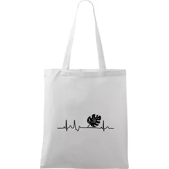 EKG Monstera - Taška bavlněná - 42 x 38 cm ( Bílá )