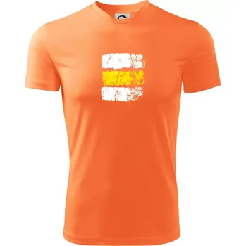 Turistická značka - žlutá - Dětské triko sportovní (dresovina) - 158 cm/12 let ( Neon mandarine )