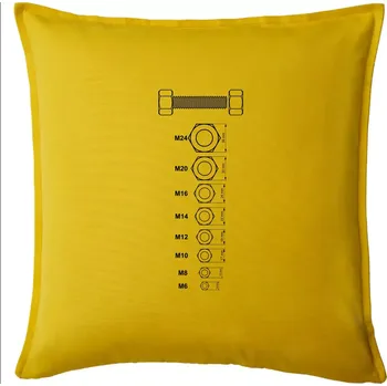Polštář Matice s rozměry - Polštář 50x50 - 50x50 - Pouze potah ( Žlutá )