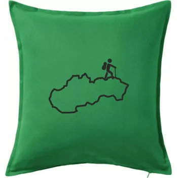 Polštář Slovenský turista - Polštář 50x50 - 50x50 - Pouze potah ( Středně zelená )