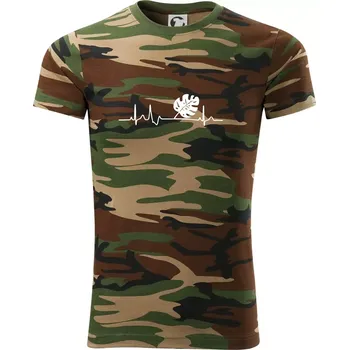 Pánské tričko EKG Monstera - Army CAMOUFLAGE - XL ( Hnědý maskáč )