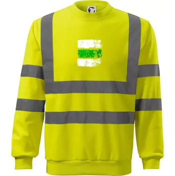 Pánská mikina Turistická značka - zelená - Reflexní mikina - 2XL ( Neonově žlutá )