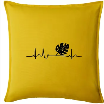 Polštář EKG Monstera - Polštář 50x50 - 50x50 - Pouze potah ( Žlutá )