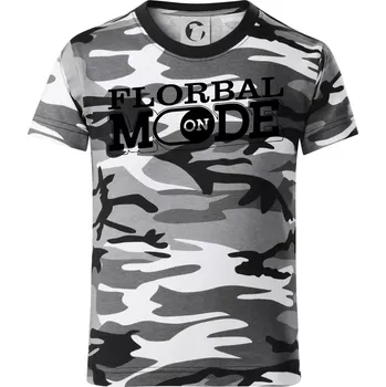 Chlapecké tričko Florbal mode - Dětské maskáčové triko - 134 cm/8 let ( Šedý maskáč )