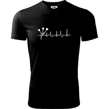 EKG šipky - Pánské triko Fantasy sportovní (dresovina) - M ( Černá )