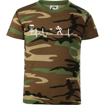 EKG disc golf - Dětské maskáčové triko - 104-110cm / 3-4 roky ( Hnědý maskáč )