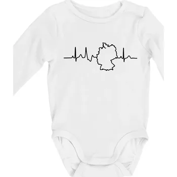 Kojenecký body EKG Německo - Body kojenecké s dlouhým rukávem - Dlouhý r. do 3 měs ( Bílá )